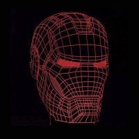 3D Светильник Маска Железного человека 13-5 3D Светильник Маска Железного человека 13-5