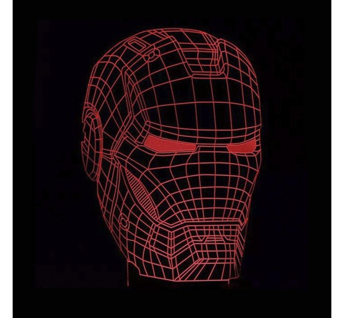 3D Світильник Маска Залізної людини 13-5