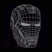 3D Светильник Маска Железного человека 13-5 3D Светильник Маска Железного человека 13-5