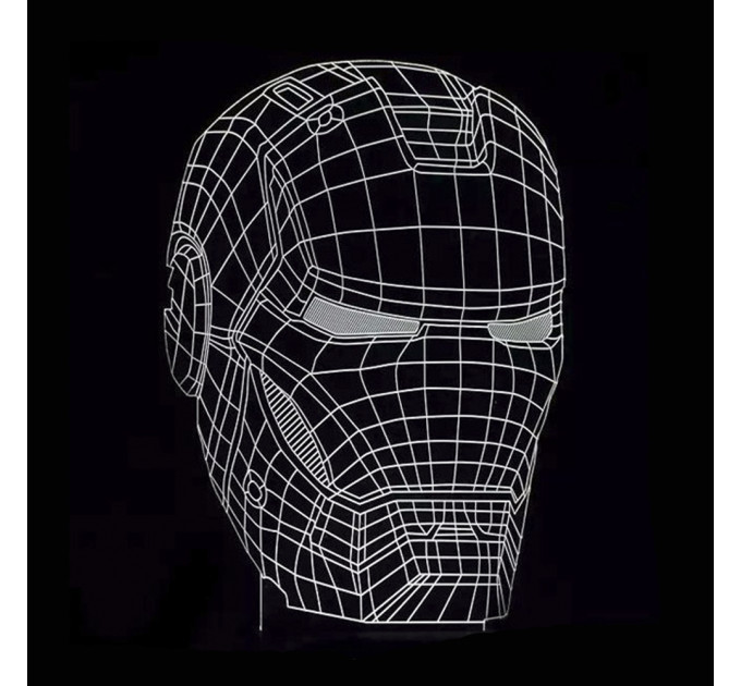 3D Світильник Маска Залізної людини 13-5