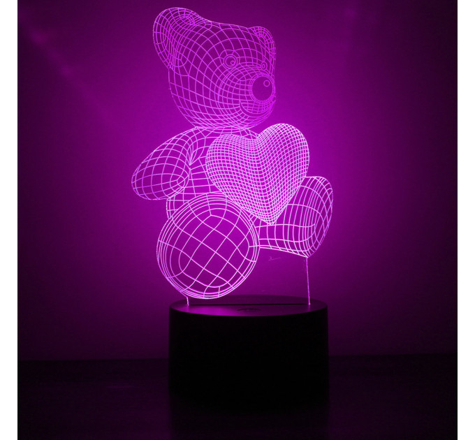3D Светильник Мишка 15959-2-3