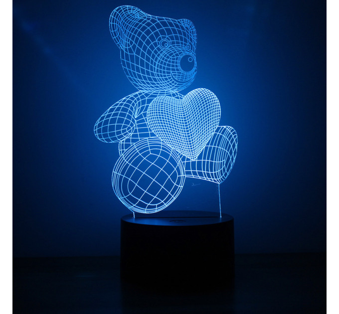 3D Светильник Мишка 15959-2-3