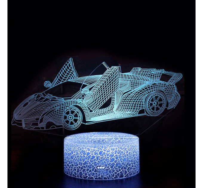 3D Светильник сенсорный Машина Lamborghini 15952-3-20