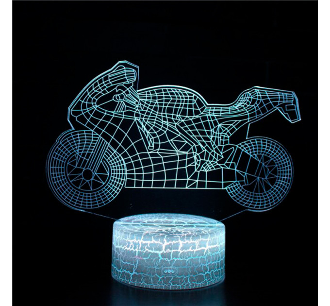 3D Светильник сенсорный Мотоцикл 15952-3-21