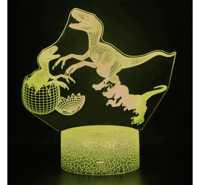 3D Светильник сенсорный Семья динозавров 15952-3-15