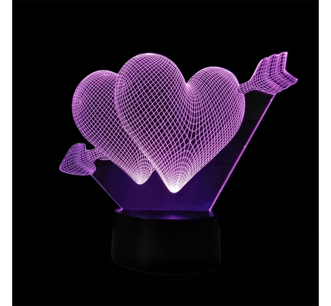 3D Світильник Серця 15959-2-4