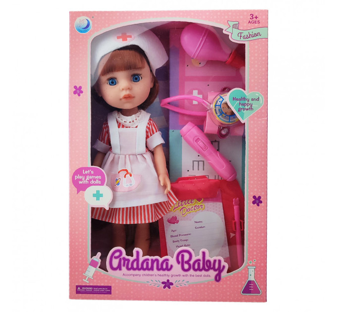 Ігровий набір з лялькою "Доктор" A717 стетоскоп, аксесуари, 32,5 см