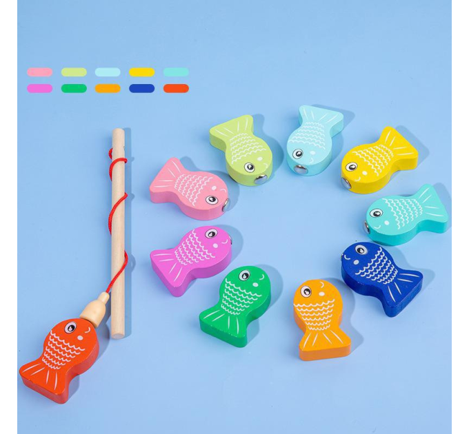 Деревянная игрушка Центр развивающий MD 1647 рыбалка, цифры, слова укр/рус