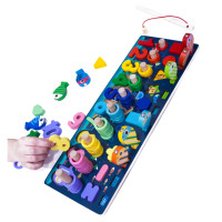 Деревянная игрушка Центр развивающий MD 2772 в наборе цифры, рыбалка, кольца