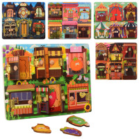 Деревянная игрушка Бизиборд MD 2896 двери и окна открываются