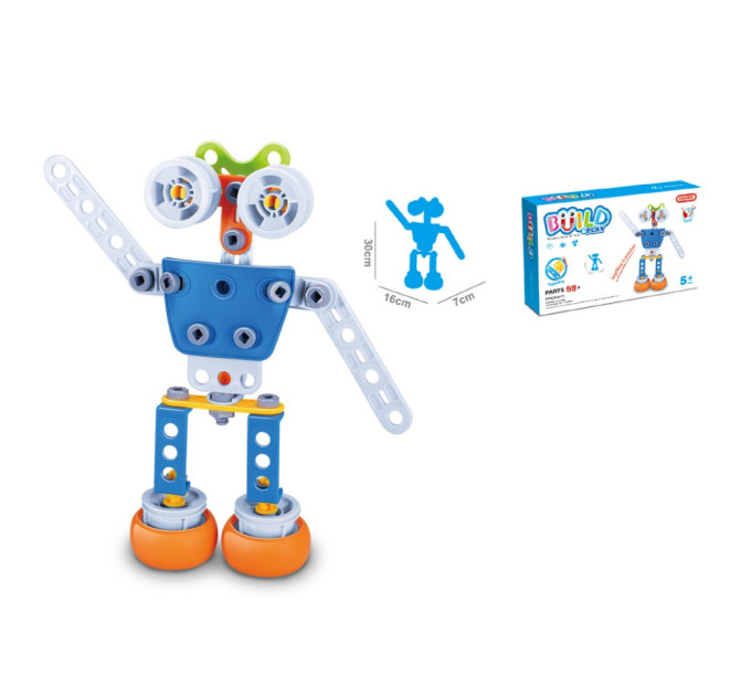 Конструктор детский Build&Play "Робот" Keedo J-7709, 59 элемента