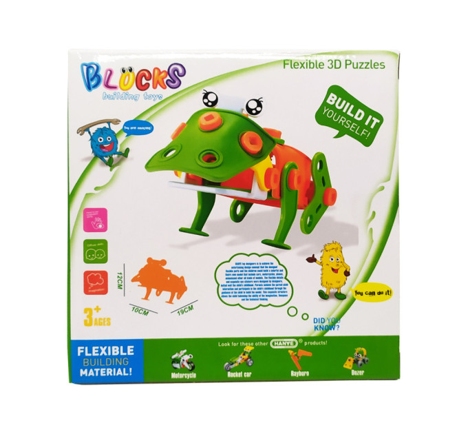 Конструктор-механик "Жабка" HANYE J-7711, 44 элемента