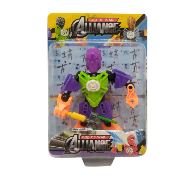 Детский Конструктор F2013-2A-1-4 шарнирный, фигурка, 12см