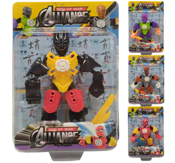 Детский Конструктор F2013-2A-1-4 шарнирный, фигурка, 12см