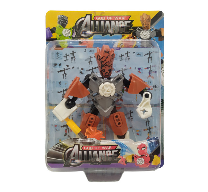 Детский Конструктор F2013-2A-1-4 шарнирный, фигурка, 12см