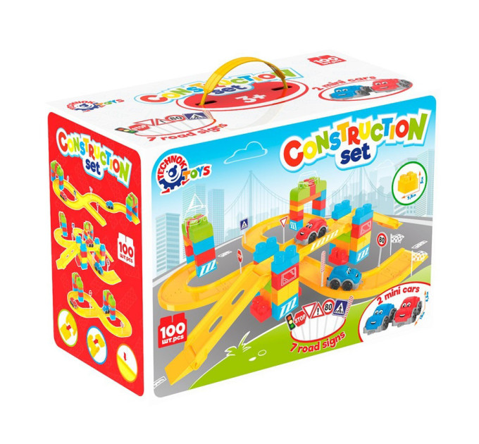 Игрушка "Конструктор Автотрек ТехноК", арт.8324 100 дет.