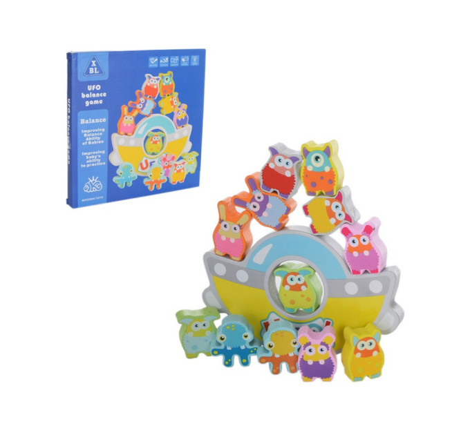 Дерев'яний балансир "Корабель" Bambi MD 1661 з фігурками тварин