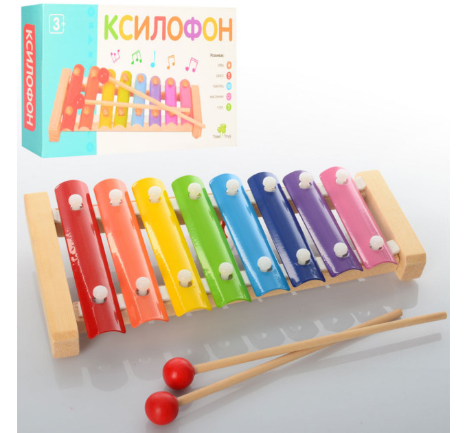 Деревянная игрушка Ксилофон MD 0713, 8 тонов