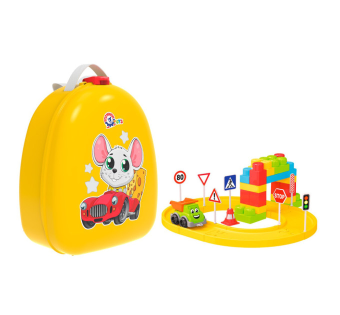 Дитячий конструктор в рюкзаку ТехноК 8652TXK з дорожніми знаками