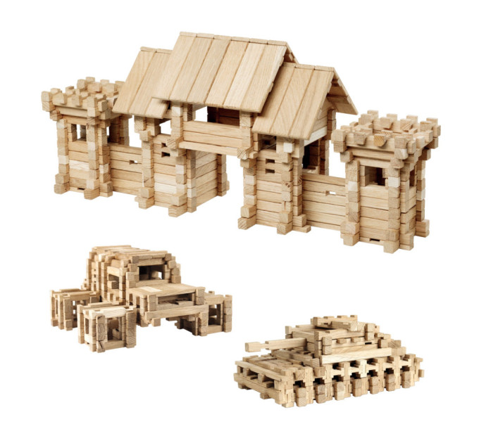 Дерев'яний конструктор "В'їзна брама" Igroteco 900354, 296 деталей