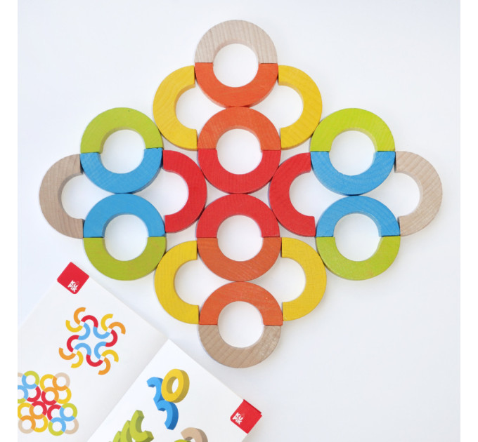 Деревянная развивающая игра "Радужные дуги" Igroteco 900507 мозаика-балансир