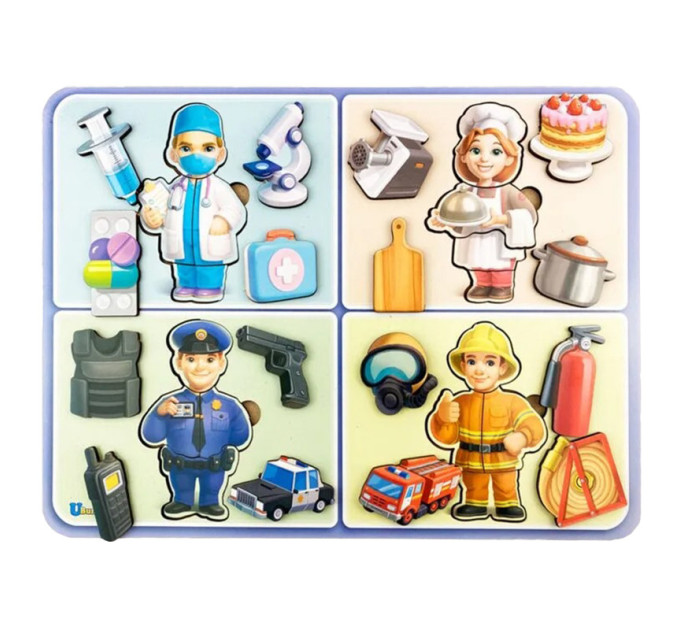 Настільна гра "Професії" Ubumblebees (ПСФ160) PSF160 дерев'яна