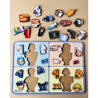 Настольная развивающая игра "Профессии" Ubumblebees (ПСФ160) PSF160 деревянная