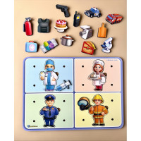 Настольная развивающая игра "Профессии" Ubumblebees (ПСФ160) PSF160 деревянная