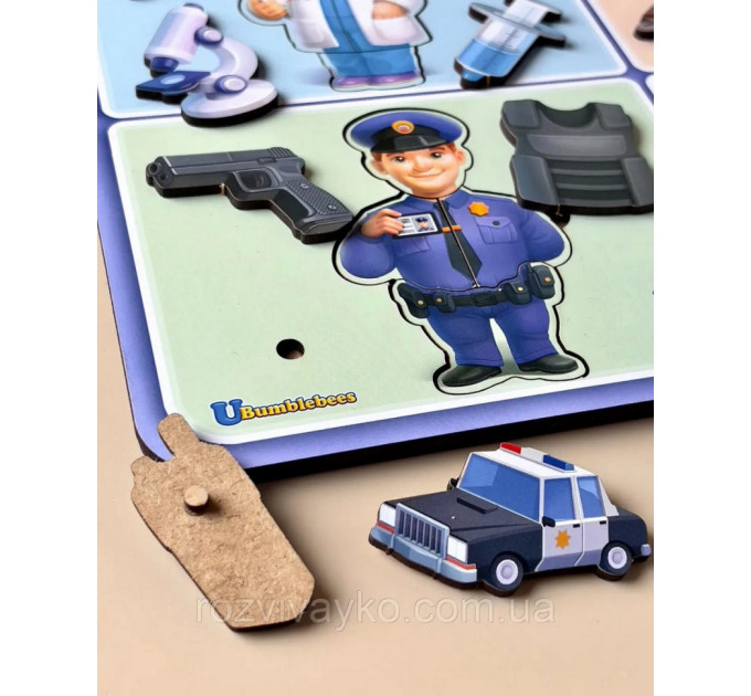 Настільна гра "Професії" Ubumblebees (ПСФ160) PSF160 дерев'яна