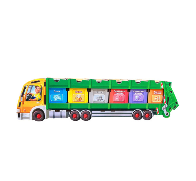 Настольная развивающая игра "Сортировка мусора: мусоровоз" Ubumblebees (ПСФ129) PSF129 комодик