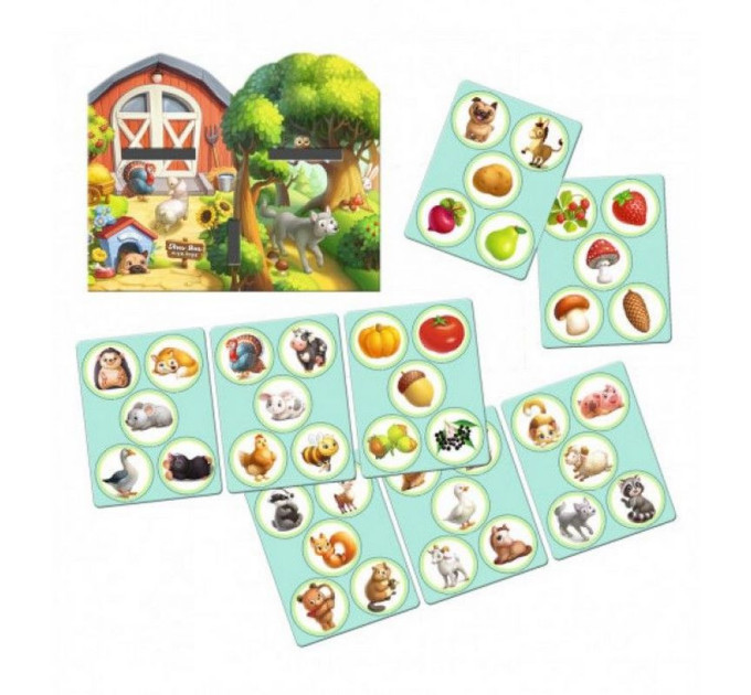 Деревянная настольная игра "Дикие и домашние животные" Ubumblebees (ПСФ021) PSF021 сортер-комодик