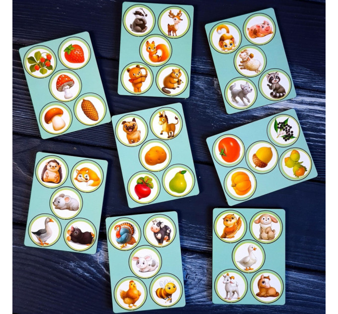 Деревянная настольная игра "Дикие и домашние животные" Ubumblebees (ПСФ021) PSF021 сортер-комодик