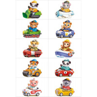 Настольная игра "Веселые водители" Ubumblebees (ПСФ080) PSF080 с карточками