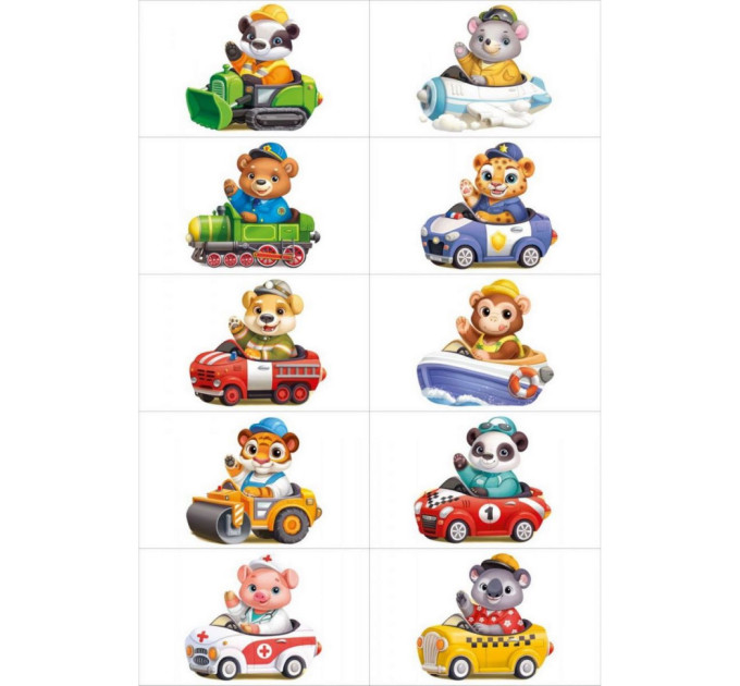 Настольная игра "Веселые водители" Ubumblebees (ПСФ080) PSF080 с карточками