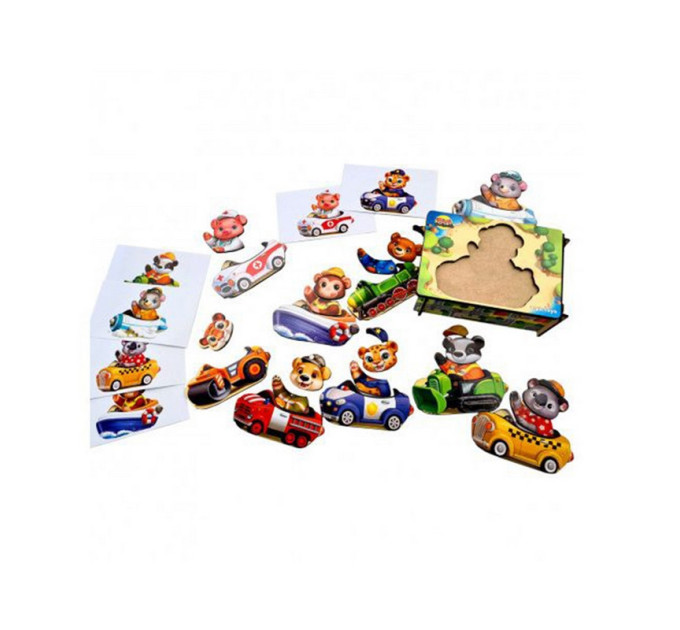 Настольная игра "Веселые водители" Ubumblebees (ПСФ080) PSF080 с карточками