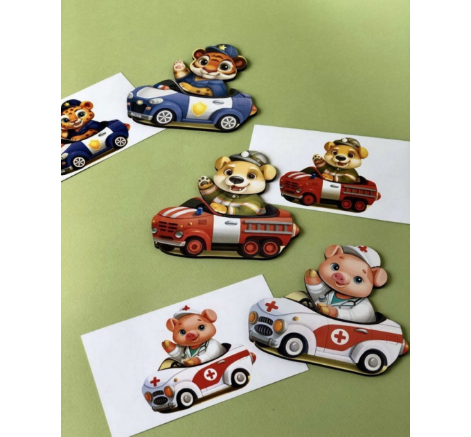 Настольная игра "Веселые водители" Ubumblebees (ПСФ080) PSF080 с карточками