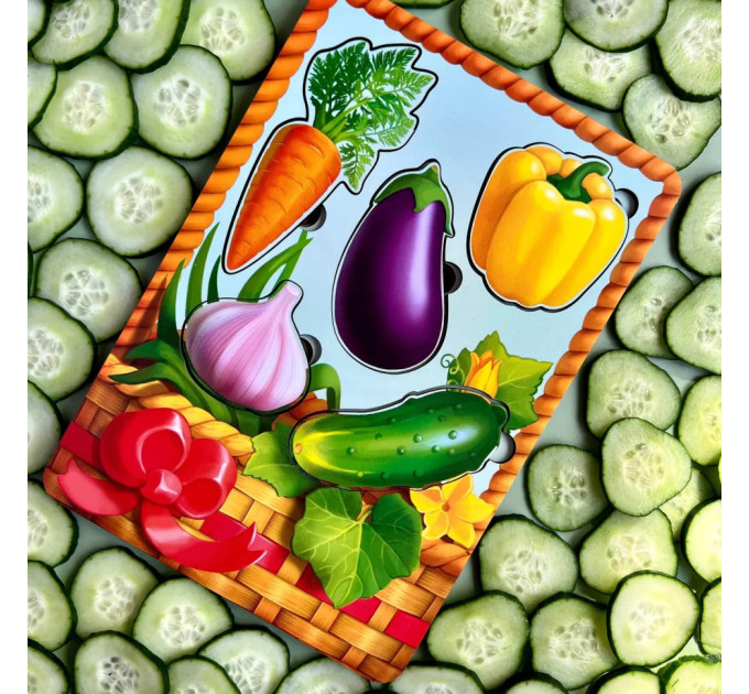 Настольная развивающая игра "Корзина с овощами-1" Ubumblebees (ПСФ042) PSF042 сортер-вкладыш