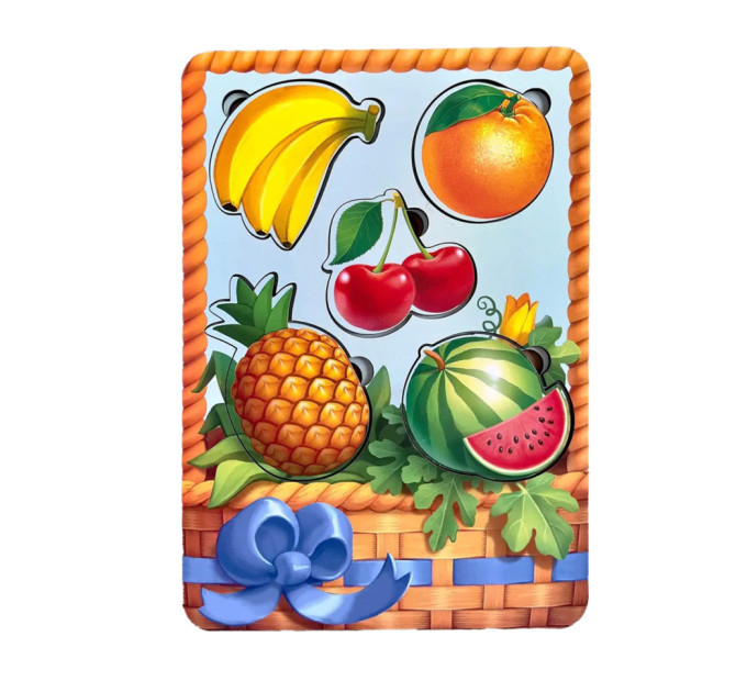 Настольная развивающая игра "Корзина с фруктами-1" Ubumblebees (ПСФ044) PSF044 сортер-вкладыш