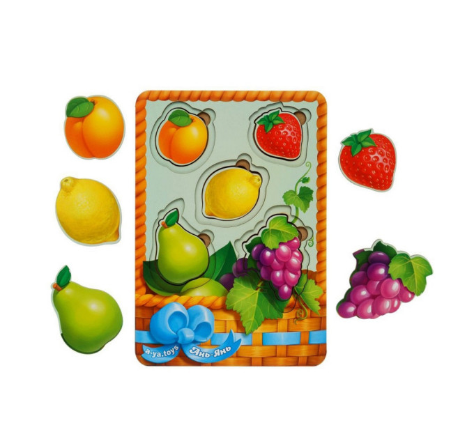 Настольная развивающая игра "Корзина с фруктами-2" Ubumblebees (ПСФ045) PSF045 сортер-вкладыш
