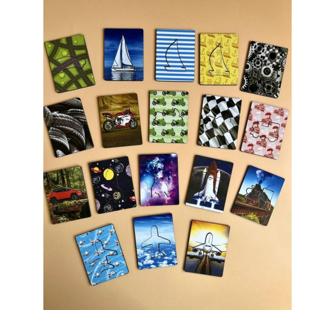 Дерев'яні Дошки Сегена "Транспорт" Ubumblebees (ПСФ051) PSF051 з візерунками