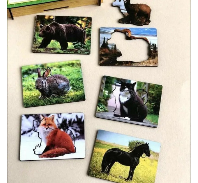 Деревянные Досточки Сегена "Следы зверей" Ubumblebees (ПСД094) PSD094 с узорами