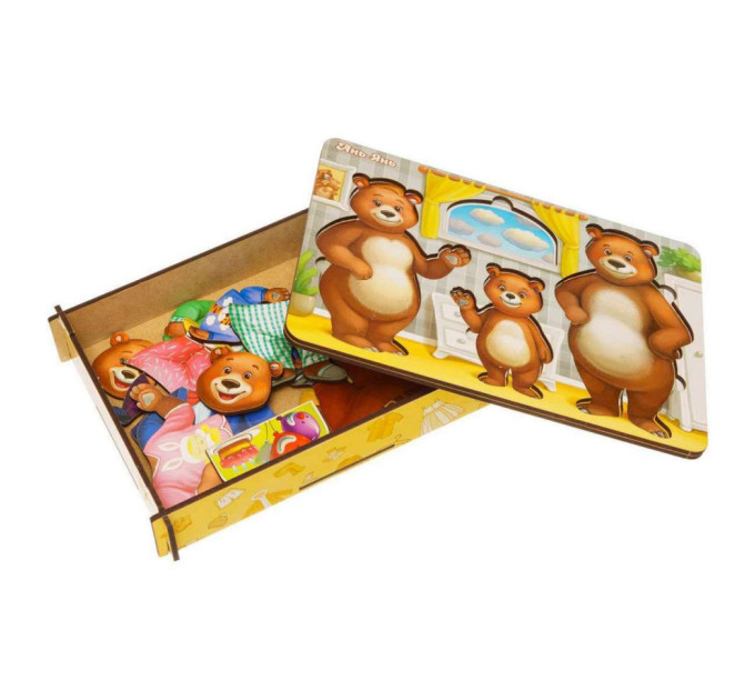 Настольная игра "Одень мишек" Ubumblebees (ПСД192) PSD192 деревянная