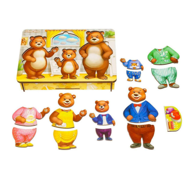 Настольная игра "Одень мишек" Ubumblebees (ПСД192) PSD192 деревянная