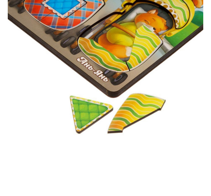 Деревянная настольная игра "Звери в колясках" Ubumblebees (ПСД176) PSD176 сортер-вкладыш