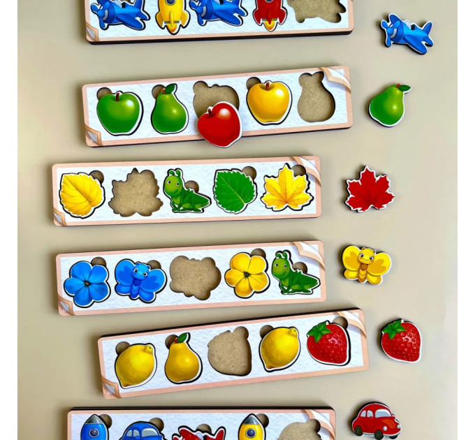 Деревянная настольная игра "Цвета" Ubumblebees (ПСД071) PSD071 сортер-комодик