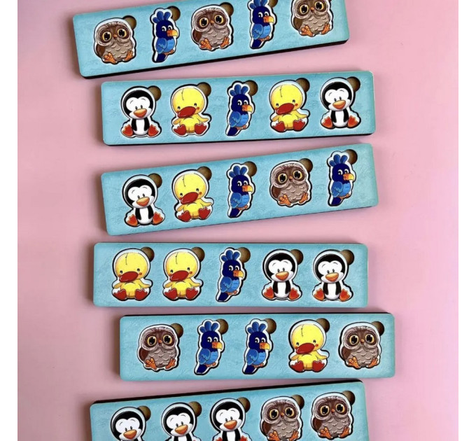 Деревянная настольная игра "Птицы" Ubumblebees (ПСД167) PSD167 сортер-комодик