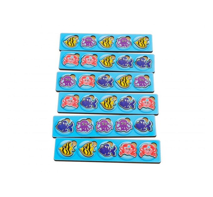 Деревянная настольная игра "Морские жители-1" Ubumblebees (ПСД003) PSD003 сортер-комодик