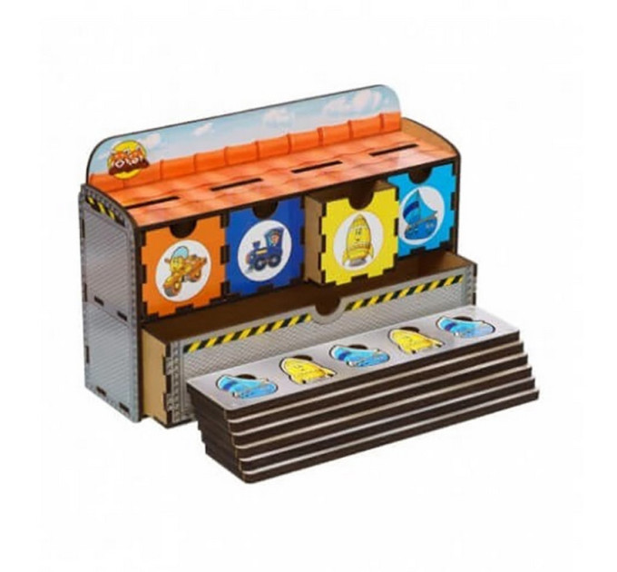 Деревянная настольная игра "Транспорт-2" Ubumblebees (ПСД006) PSD006 сортер-комодик