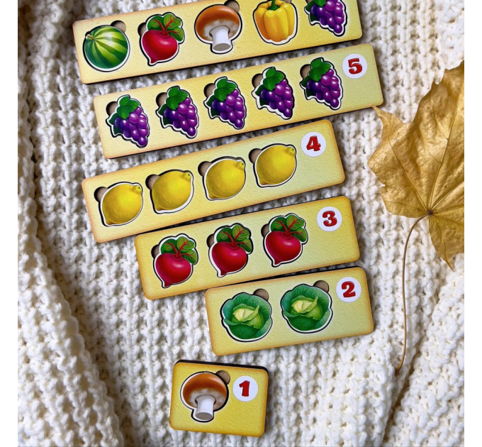 Деревянная настольная игра "Счет -1" Ань-Ян (ПСД069) PSD069 сортер-комодик