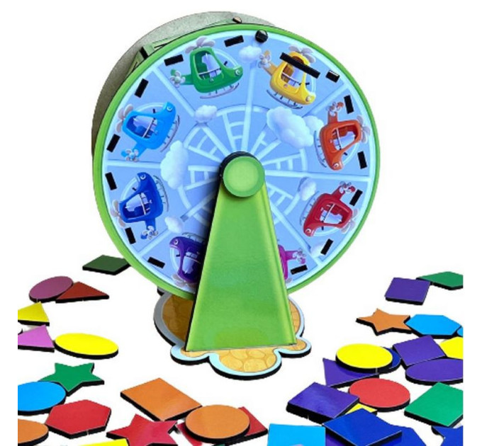 Дерев'яний сортер "Барабан" Ubumblebees (ПСФ135) PSF135 геометричні фігури